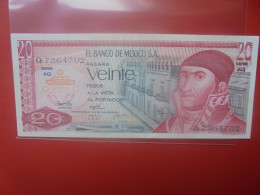 MEXIQUE 20 PESOS 1973 Circuler (B.33) - Messico