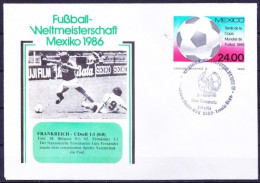 Mexico 1986 Cover, WC Football France Vs Soviet Union Final Score 0-0, Soccer - 1986 – México