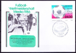 Mexico 1986 Cover, WC Football Germany Vs Uruguay Final Score 0-1, Soccer Sports - 1986 – Messico