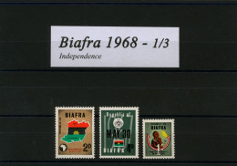 BIAFRA / NIGERIA 1968 MNH** SET INDEPENDENCE SG.1/3 - Nigeria (1961-...)