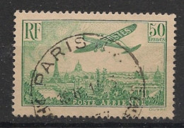 FRANCE - 1936 - Poste Aérienne PA N°YT. 14 - 50f Vert-jaune - Oblitéré / Used - 1927-1959 Oblitérés