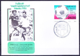 Mexico 1986 Cover, WC Football Portugal Vs England Final Score 1-0, Soccer, Sports - 1986 – Mexiko