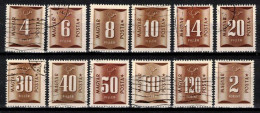 Hongrie 1951 Mi P 191-202 (Yv TT 185-96), Obliteré - Port Dû (Taxe)