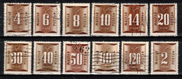 Hongrie 1951 Mi P 191-202 (Yv TT 185-96), Obliteré - Segnatasse