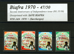 BIAFRA / NIGERIA 1970 MNH** SET OVERPRINT SAVE BIAFRA 9th JAN. 1970 - Nigeria (1961-...)