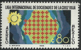 1969 MÉXICO CRUZ ROJA Sc. C370 MNH 50TH ANNIVERSARY OF THE INTERNATIONAL LEAGUE OF RED CROSS SOCIETIES - Mexico