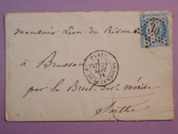 DK 21 FRANCE BELLE  LETTRE  1852  PARIS A MORLAIX +ETOILE DE PARIS N° 35 A BREIL ++CERES 25C +++  AFF. INTERESSANT +++ + - 1849-1876: Periodo Clásico