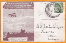 13 Septembre 1911 - Premier Vol Postal Du Royaume Uni London - Windsor - CP Vers Newcastle - First UK Aerial Post - Marcofilia