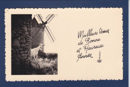 CPSM 1 Euro Moulin à Vent écrite Prix De Départ 1 Euro Provence Chèvre - Windmills