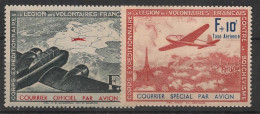 FRANCE - 1941 - LVF N°YT. 2 Et 3 - Courrier Spécial Par Avion - Neuf Luxe ** / MNH / Postfrisch - Kriegsmarken