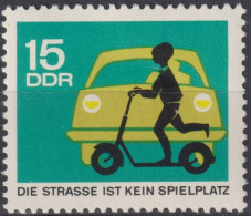 1966 DDR, ** Mi:DD 1170, Yt:DD 867,  Die Strasse Ist Kein Spielplatz, Verkehrssicherheit - Accidents & Road Safety