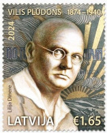 Latvia Lettland Lettonie 2024  Vilis Pludons - Latvian Poet And Writer MNH - Lettland