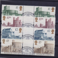 1992 Castles Set 4 Val. Gutter Pair VFU - Used Stamps