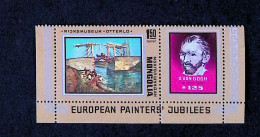 CL, Bloc 1 Timbre, 1 Vignette, Mongolia, European Pinters' Jubilees, V. Van Gogh, Rijksmuseum, Otterlo - Mongolei