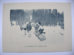 Altes Foto Tirol, Austria: Bespannen Des Bobsleigh, 10,5 X 7,5 Cm - Europa