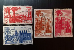 Maroc Poste Française 1947 -1949 Views Of The City - Modèle: Josso - Used Stamps