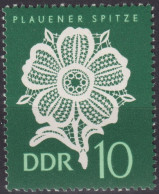 1966 DDR, ** Mi:DD  1185, Yt:DD 876, Plauener Spitze, Blütenmuster - Textil