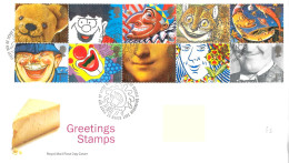 1991 Greetings Smiles Addressed FDC Tt - 1991-2000 Dezimalausgaben