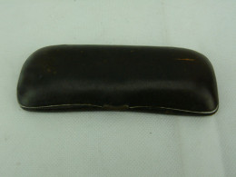 Vintage OPTAL Eyeglasses Case Aluminum With Brown Leather #2310 - Lunettes