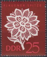 1966 DDR, ** Mi:DD 1187, Yt:DD 878, Plauener Spitze, Blütenmuster - Textil