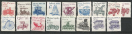 USA 1980 Transportation - Partial Set MNH - 17v - Coils & Coil Singles