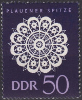 1966 DDR, ** Mi:DD 1188, Yt:DD 879, Plauener Spitze, Blütenmuster - Textil