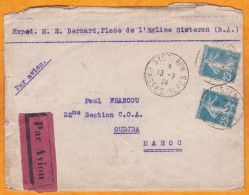 1924 - Enveloppe Par Avion Précurseur - Ligne Toulouse Casablanca - De Sisteron Vers Oudja Oujda, Maroc - Autres & Non Classés