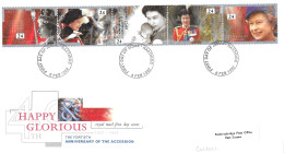 1992 Queen's Accession Addressed FDC Tt - 1991-2000 Decimal Issues