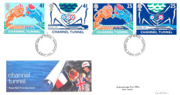 1994 Channel Tunnel Addressed FDC Tt - 1991-2000 Decimal Issues