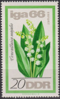 1966 DDR, ** Mi:DD 1189, Yt:DD 895, Maiglöckchen, Internationale Gartenbauausstellung In Erfurt - Plantes Toxiques