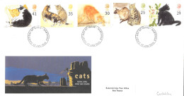 1995 Cats Addressed FDC Tt - 1991-2000 Em. Décimales