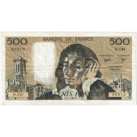 France, 500 Francs, Pascal, 1981, D.130, TTB, Fayette:71.22, KM:156e - 500 F 1968-1993 ''Pascal''