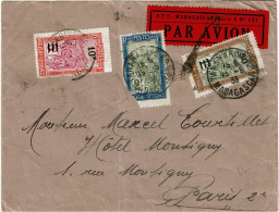 REF CTN89/MD - MADAGASCAR LETTRE AVION 15/5/1933 POUR PARIS ESCALES DARESSALAAM / BRINDISI - Storia Postale