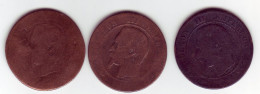 (Monnaies). France Napoleon III. 10 C X3 Cf Scanner - 10 Centimes