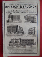 PUB 1884 - Construction Moulin à Farine Brisson & Fauchon 45 Orléans, Charpente Pont Plancher SNCF Hoybel 45 Orléans - Publicités