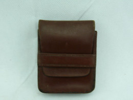 Vintage Brown Leather Case 6.5cm/ 5.5cm #2322 - Andere & Zonder Classificatie