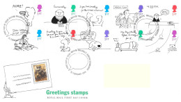 1996 Greetings Cartoons Addressed FDC Tt - 1991-2000 Em. Décimales