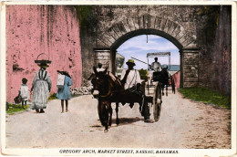 PC BAHAMAS CARIBBEAN NASSAU MARKET STREET GREGORY ARCH Vintage Postcard (b52229) - Bahamas