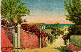 PC BAHAMAS CARIBBEAN NASSAU WEST STREET Vintage Postcard (b52207) - Bahama's