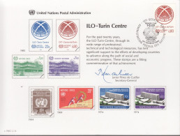 UNO NEW YORK  Erinnerungskarte 27, G-FDC, ILO, 1985 - Briefe U. Dokumente