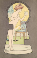 PC ARTIST SIGNED, MORIN, ART NOUVEAU, RISQUE, LADY, Vintage Postcard (b52173) - Morin, Henri