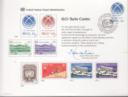 UNO NEW YORK  Erinnerungskarte 27, NY-FDC, ILO, 1985 - Covers & Documents