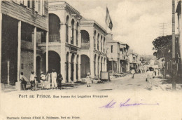 PC HAITI PORT-au-PRINCE RUE BONNE FOI LEGATION FRANCAISE Vintage Pc. (b52113) - Haïti