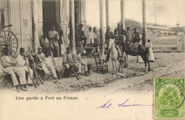 PC HAITI CARIBBEAN PORT-au-PRINCE UNE GARDE Vintage Postcard (b52112) - Haïti