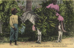 PC HAITI CARIBBEAN PORT-au-PRINCE MARCHANDE De BANANES Vintage Postcard (b52102) - Haiti