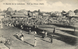 PC HAITI CARIBBEAN PORT-au-PRINCE MARCHE DE LA CATHEDRALE Vintage Pc. (b52092) - Haïti