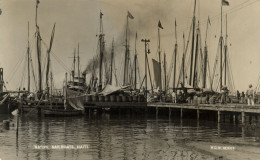 PC HAITI CARIBBEAN NATIVE SAILBOATS Vintage Photo Postcard (b52081) - Haiti