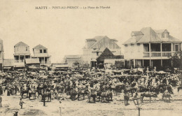 PC HAITI CARIBBEAN PORT-au-PRINCE PLACE DU MARCHE Vintage Postcard (b52084) - Haïti