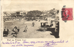 PC HAITI CARIBBEAN PORT-au-PRINCE MARKET Vintage Postcard (b52077) - Haití