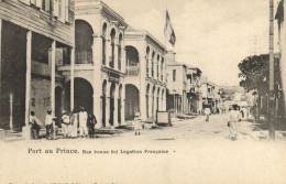 HAITI PORT-au-PRINCE RUE BONNE FOI LEGATION FRANCAISE Vintage Postcard (b52073) - Haiti